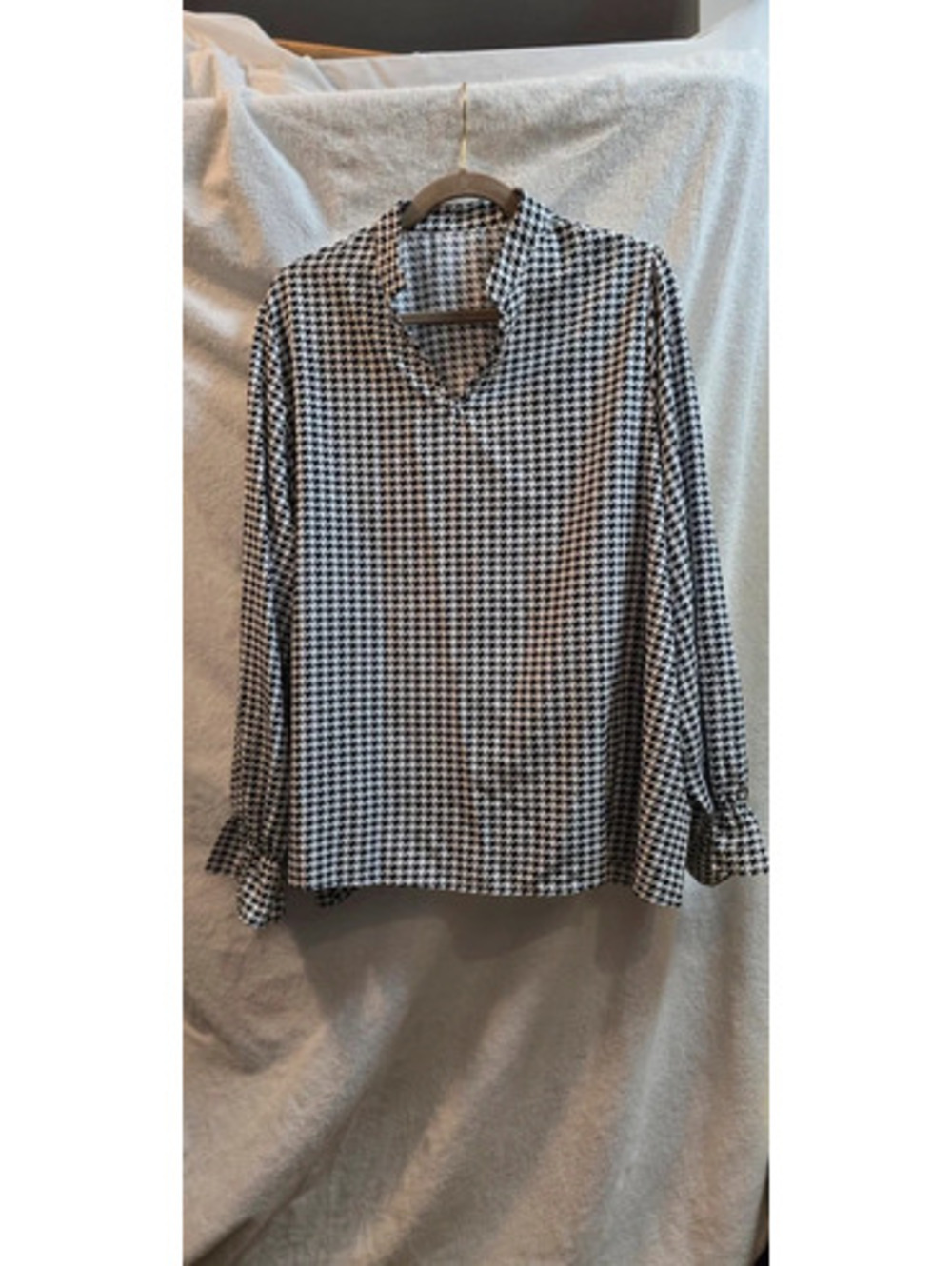 New, Black Houndstooth dress top Women's sz 22-24